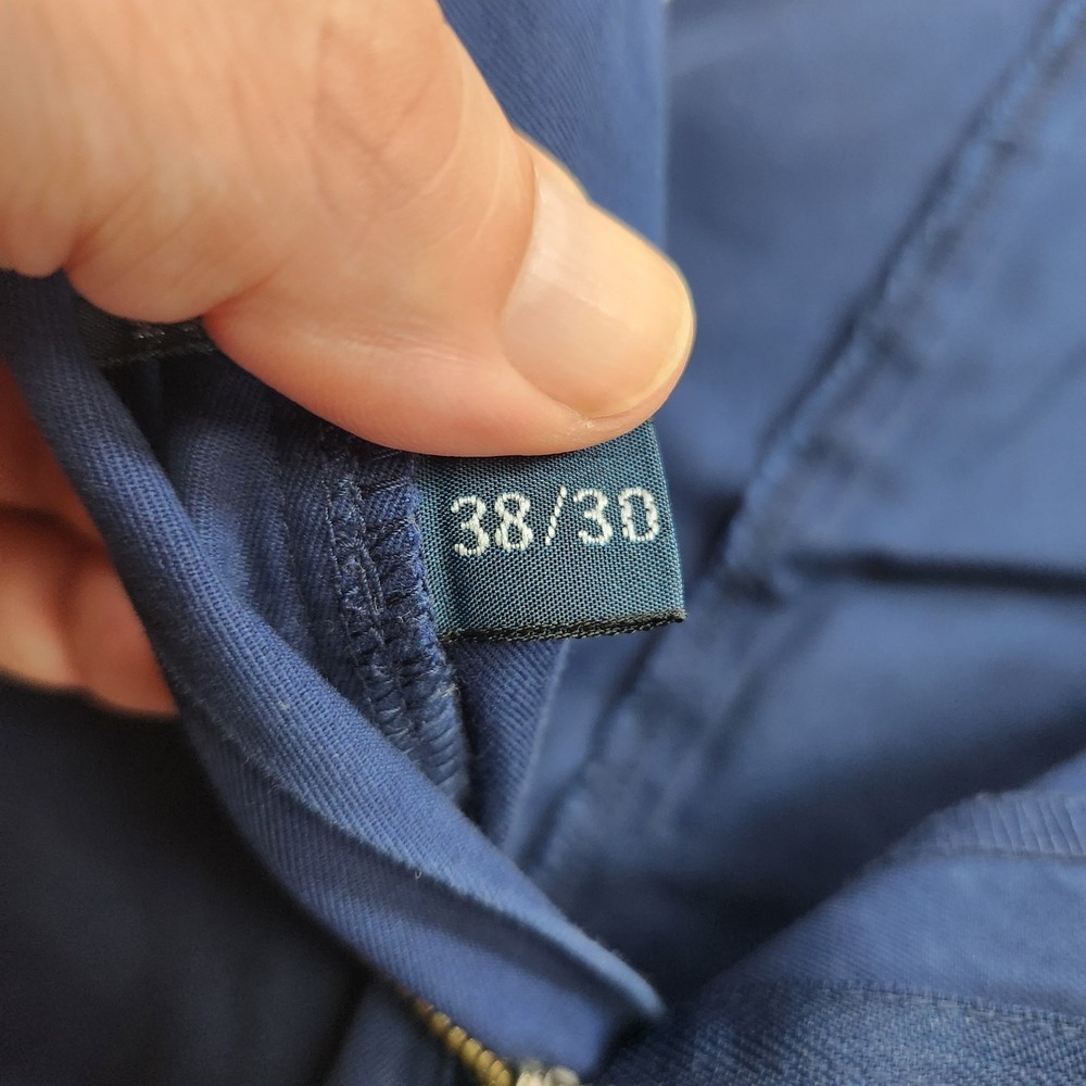 Polo Ralph Lauren Chino Pants Mens 38x30 Blue Cotton Straight Leg Preppy - Picture 3 of 8
